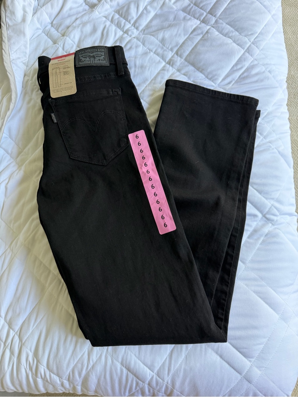 Levi Black Jeans 314 Shaping Straight Tall Jeans - NWT
